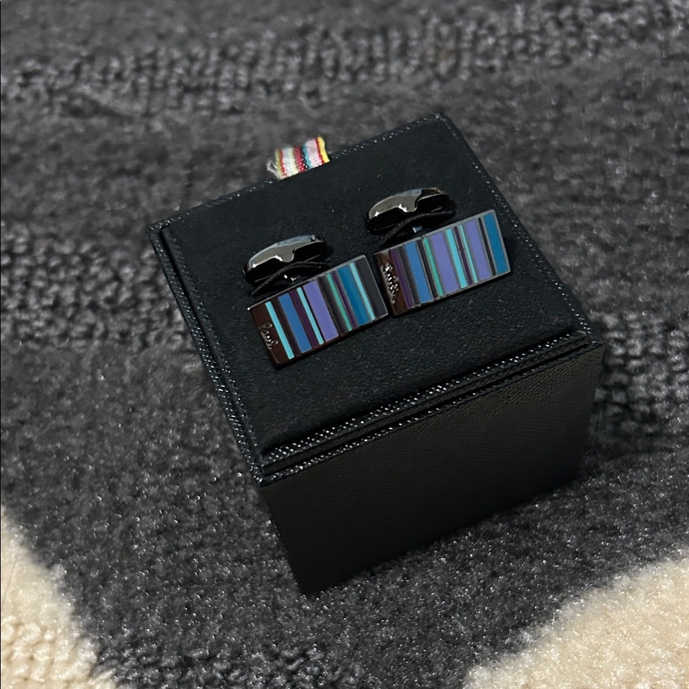 Never wore Paul Smith Multicolor Striped Cufflinks
